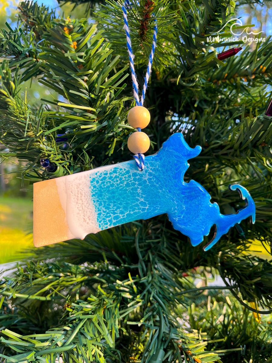 Massachusetts Beach Ornament picture