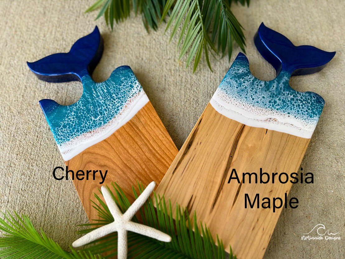 Mermaid Tail Wood Charcuterie Board picture