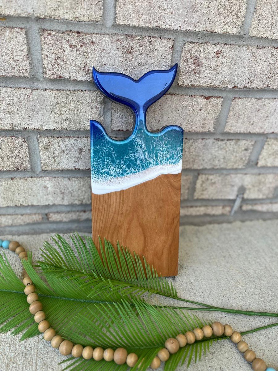 Mermaid Tail Wood Charcuterie Board picture