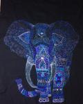 Elephant rhinestone artwork