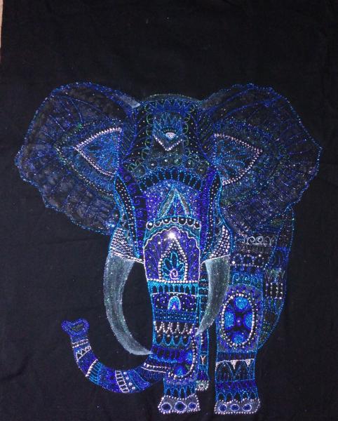 Elephant rhinestone artwork picture