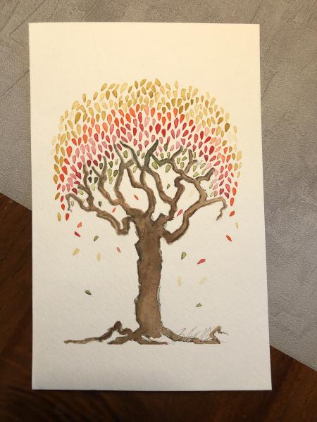 Autumn Tree Original Watercolor picture