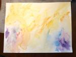 Yellow Abstract Original Watercolor