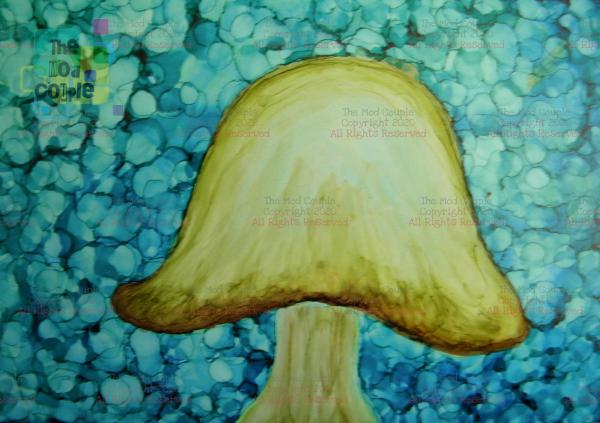 Mushroom - Teal - Choice of Sizes picture