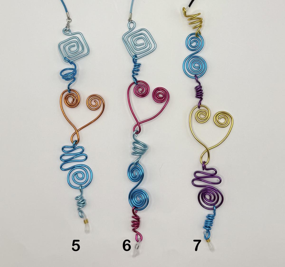 Heart Whimsical Wire Eyeglass Chain picture