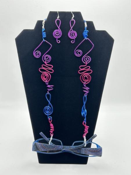 Musical Note Whimsical Wire Eyeglass Chain