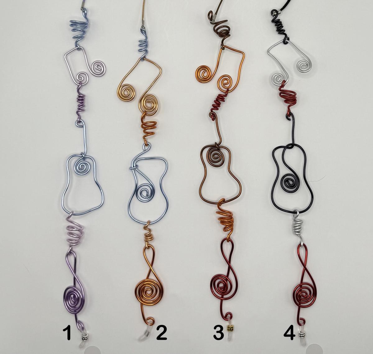 Musical Note Whimsical Wire Eyeglass Chain picture