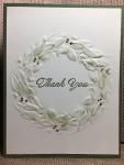 Embossed Wreath - Thank You