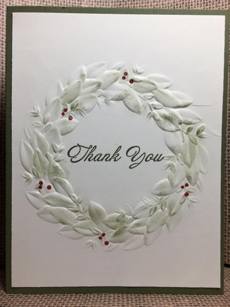 Embossed Wreath - Thank You picture