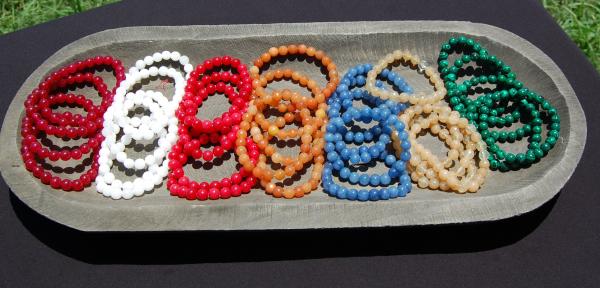 8 mm natural gemstone elastic bracelet picture