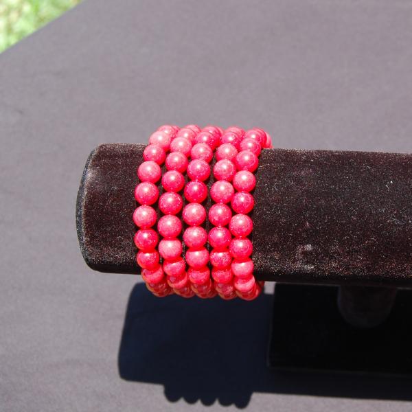 8 mm natural gemstone elastic bracelet picture