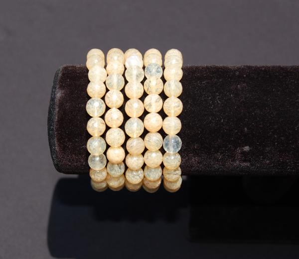 8 mm natural gemstone elastic bracelet picture