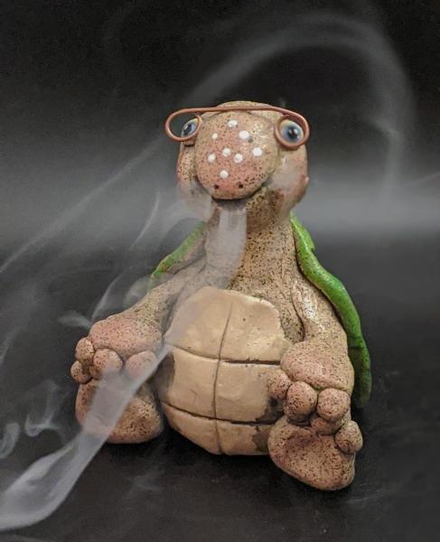 Whimsical Little Turtle Incense Burner picture