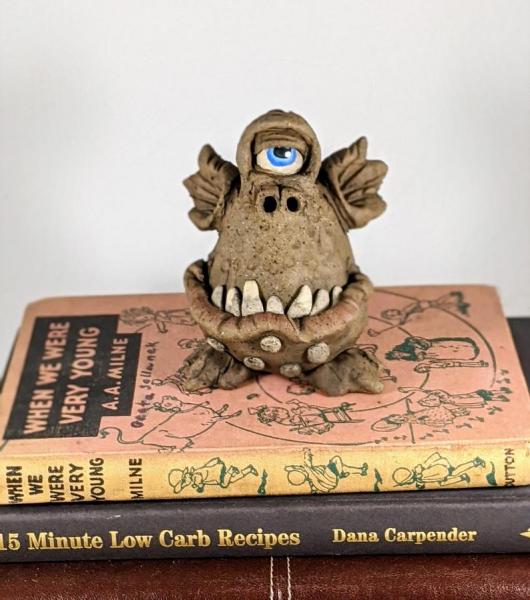 Sharp Teeth Cyclops Mini Monster Incense Burner picture