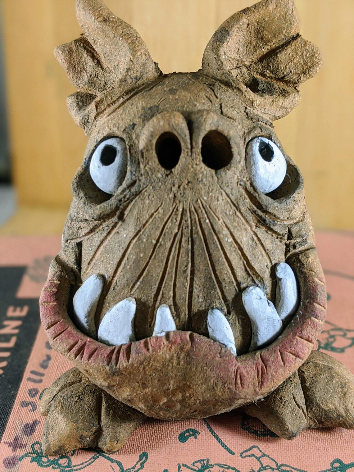 Winston the Sharp Toothed Mini Monster Incense Burner picture