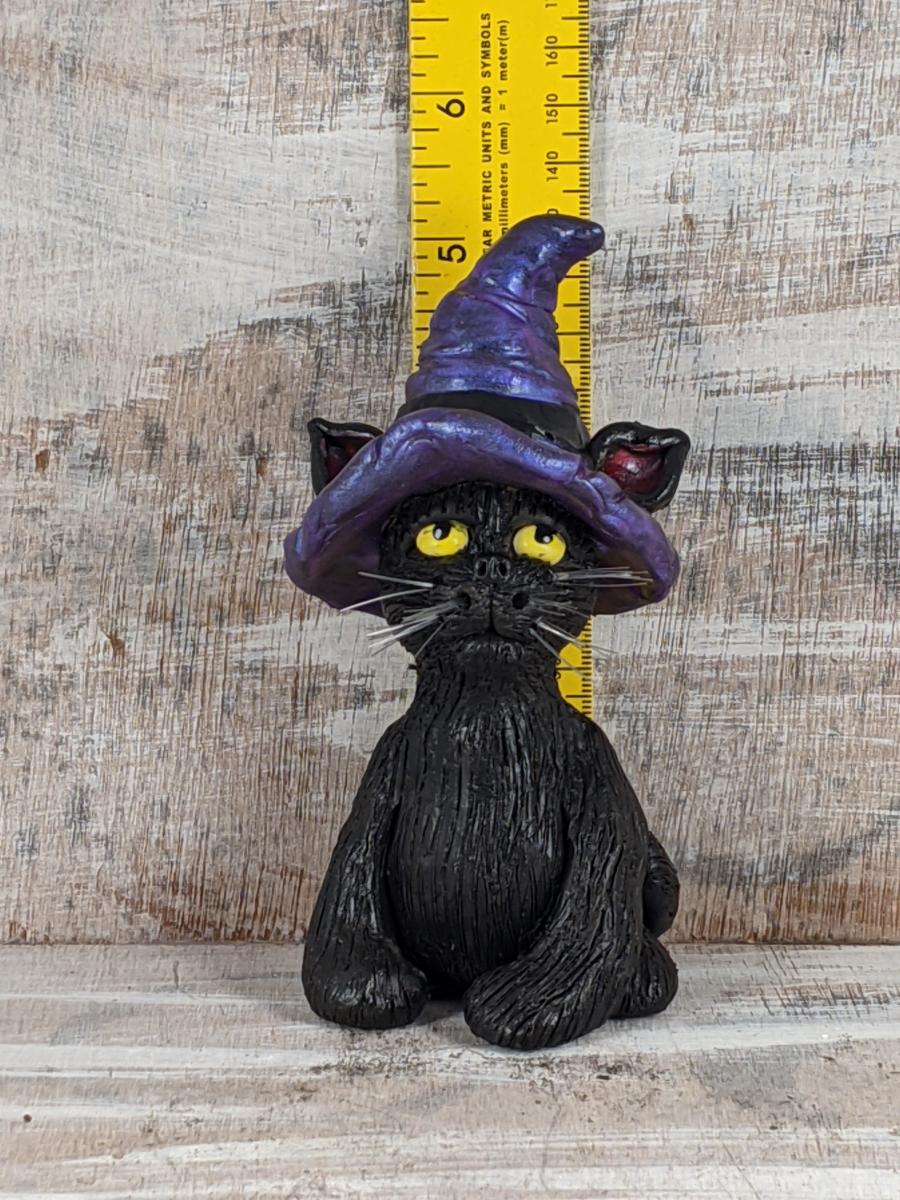 Black Cat with Purple Witch Hat picture