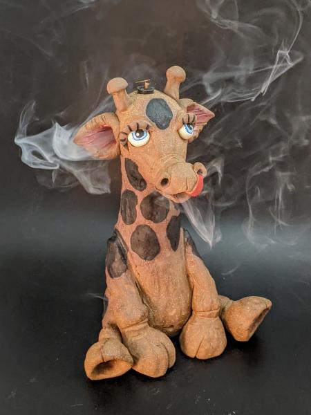Tall Giraffe Stick Incense Burner picture