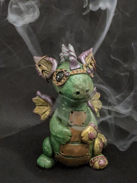 Steampunk Dragon Incense Burner picture