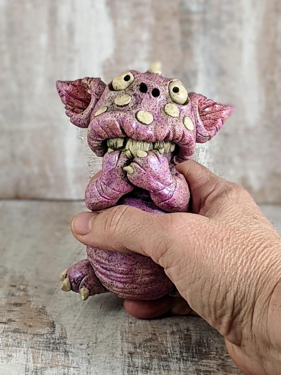 Fuchsia Mini Monster Incense Burner picture