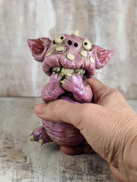 Fuchsia Mini Monster Incense Burner picture