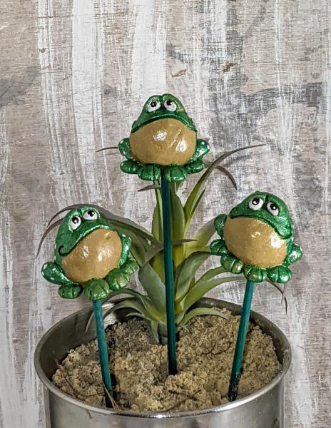 Garden Bug Stakes, Garden Art, Fairy Garden Art OOAK picture