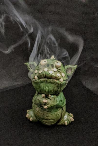 Green Mini Monster Incense Burner picture