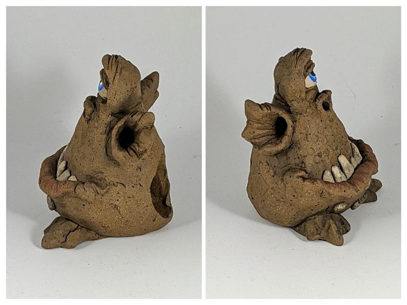 Sharp Teeth Cyclops Mini Monster Incense Burner picture