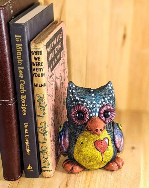 Whimsical Green Owl Incense Burner picture