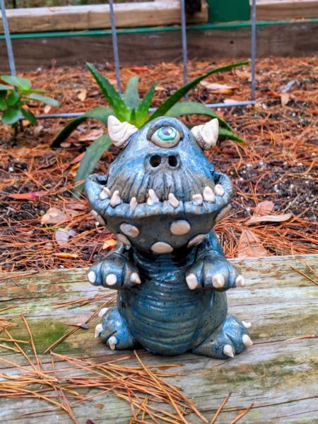 Blue Cyclops Mini Monster Incense Burner picture