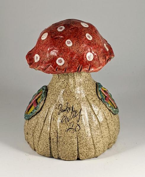 Toad Stool Home, Handmade Ceramic Toad House, Whimsical Toad House picture