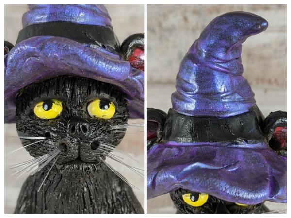 Black Cat with Purple Witch Hat picture