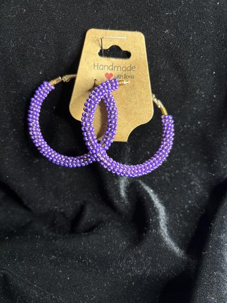 Big Beaded Hoops