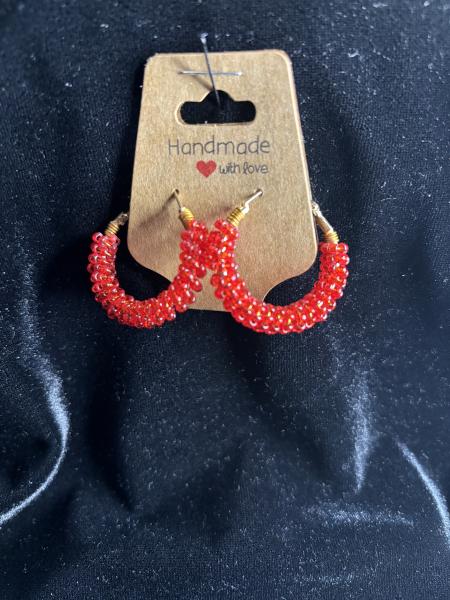 Mini Beaded Hoops