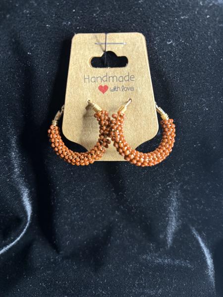 Mini Beaded Hoops