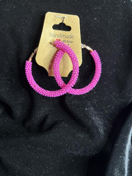 Big Beaded Hoops