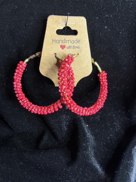 Big Beaded Hoops
