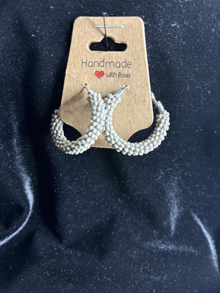 Mini Beaded Hoops