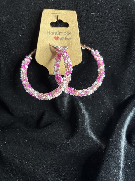 Big Beaded Hoops