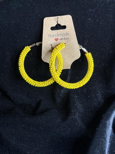 Big Beaded Hoops