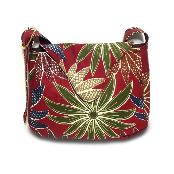 African Handbag, Flowers & Plants Tropical African Print Shoulder Bag