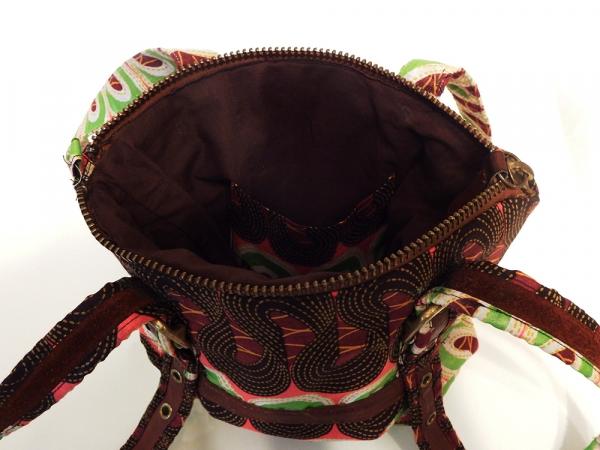 African Handbag with Inner Pockets, Winding Seeds African Print picture