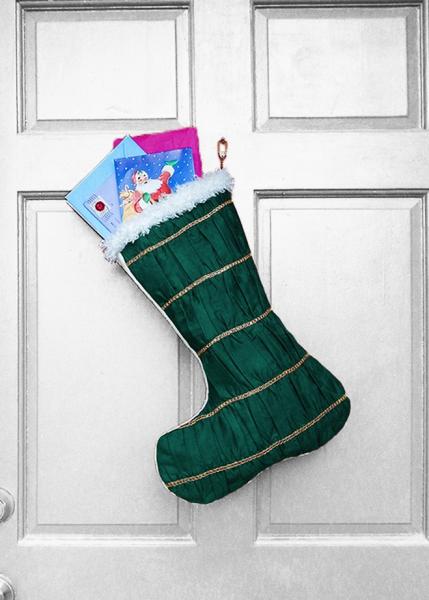 Christmas Stocking - Holiday Gems Elegant African Print Indoor/Outdoor Christmas Decoration picture