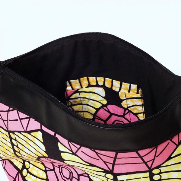 African Handbag, Pink Lemonade African Print Shoulder Bag picture