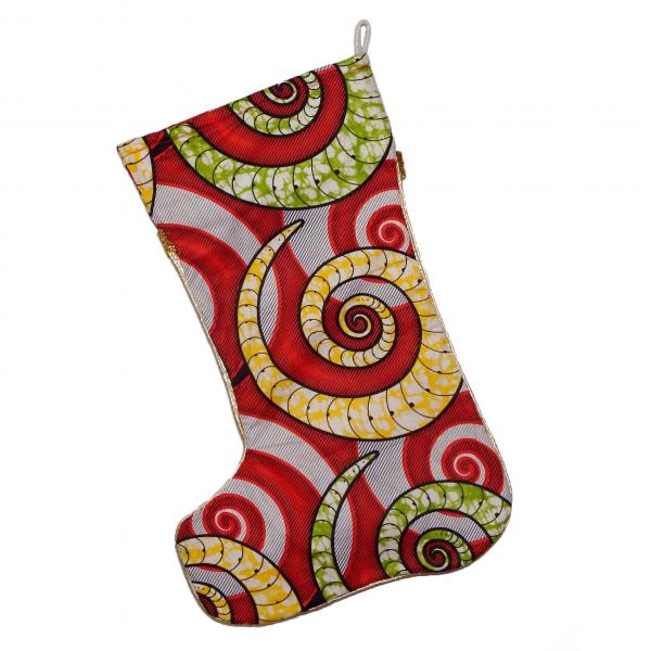 African Christmas Stocking - Quilt n' Swirl Christmas Decoration picture