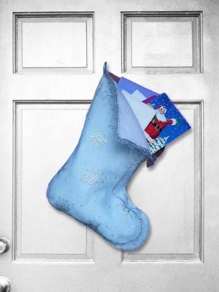 Large Christmas Stocking - Frozen Ice Indoor/Outdoor Christmas Decoration picture