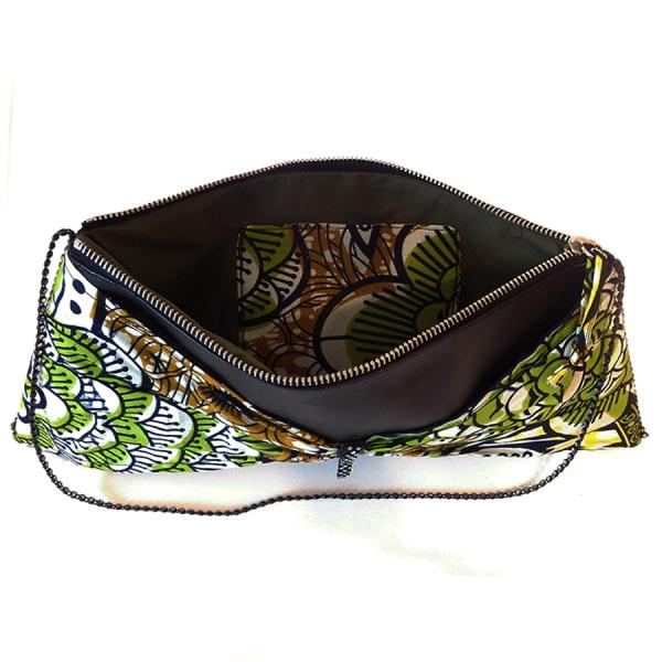 African Fashion Clutch Handbag with Inner Pocket, Butterfly Bow Tie African Print picture