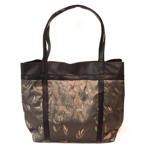 Large African Handbag with Inner Pockets, Golden Garden African Shoulder Bag picture