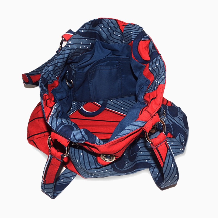 African Fashion Tote Bag with Inner Pockets, African Print Music Bag picture