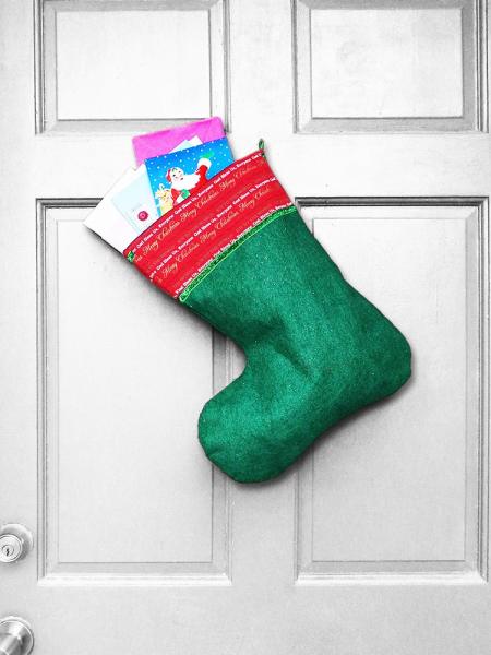 Large Christmas Stocking - Joy to the World Indoor/Outdoor Christmas Decoration