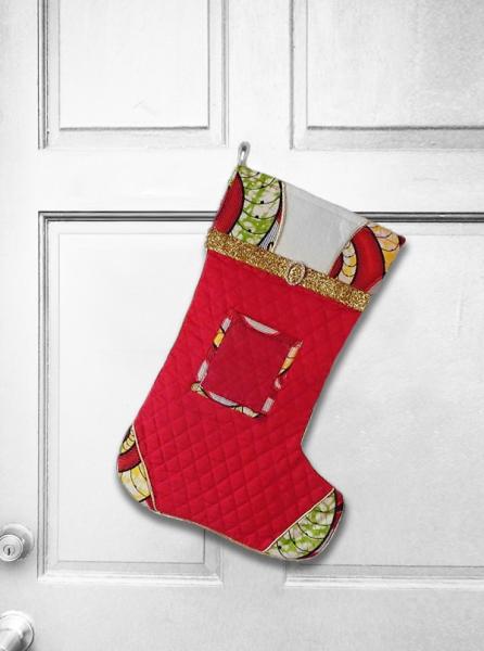 African Christmas Stocking - Quilt n' Swirl Christmas Decoration picture